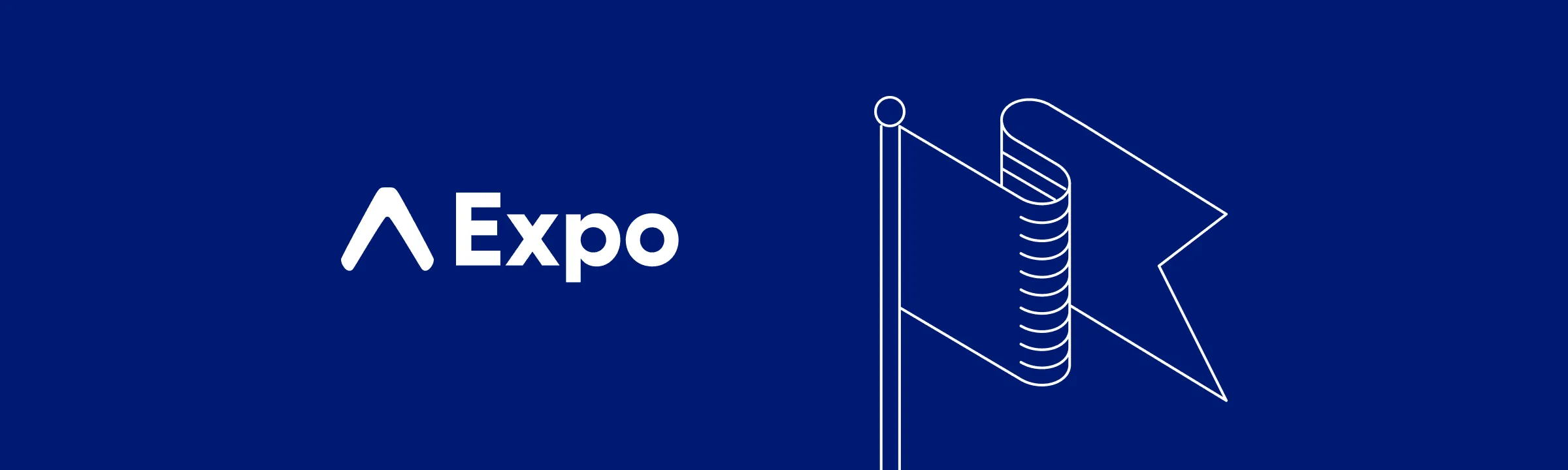 Expo graphic with the Expo logo and a line-drawn flag